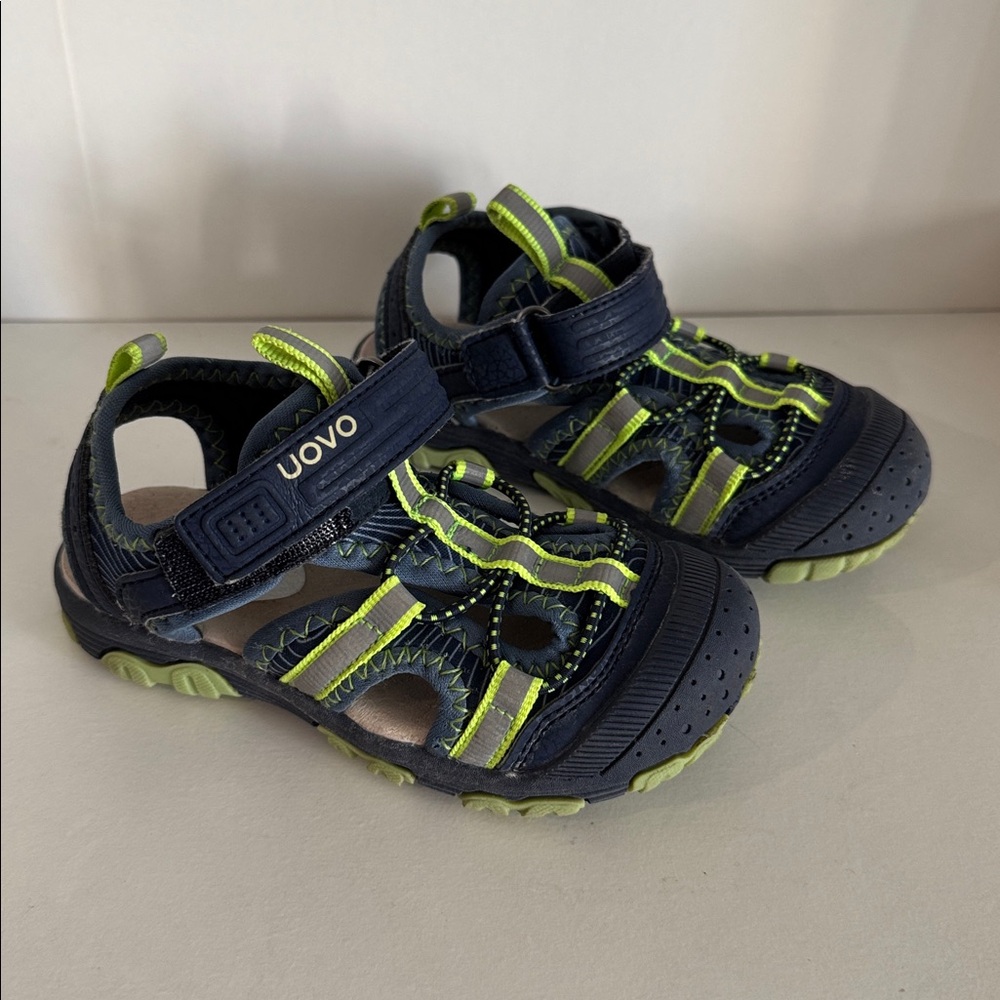 OVO Kids Sandals - Navy and‎ Lime